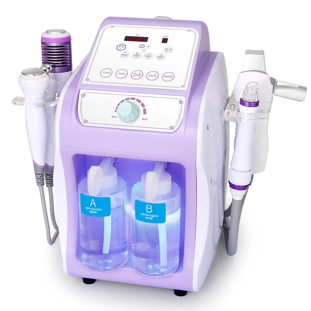 6-in-1 Hydrogen & Oxygen Facial Machine - Bio-Lifting Aquapeel Microdermabrasion for Salon & Home Use - EU Certified Skin Care