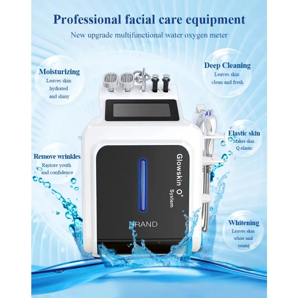 Glowskin O+ System Hydra Beauty Facial Machine 10 in 1 Hydro Dermabrasion Hydra Aqua Peel Machine