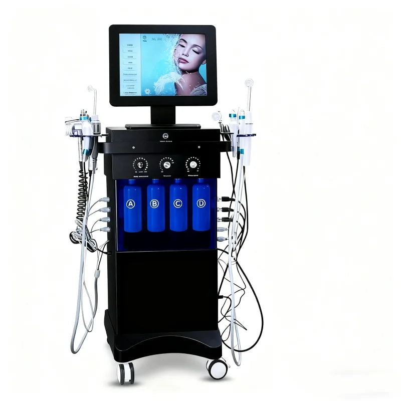 Wholesale 15 In 1 Hydra Oxygen Facial Water Peeling Face Lifting Skin Care Face Deep Cleaning Hydro Dermobrasion Machine For Spa