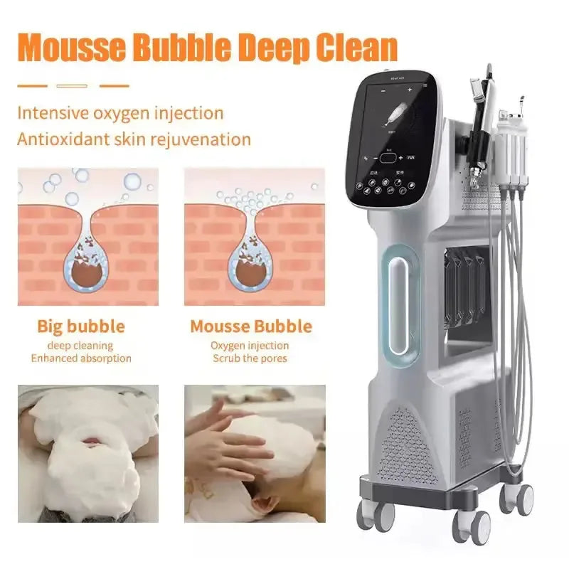 Aqua Star 9 in 1 Hydro Facial Machine Water Peeling Deep Cleansing Face Lifting Anti-Aging Professional Beauty Spa Equipment