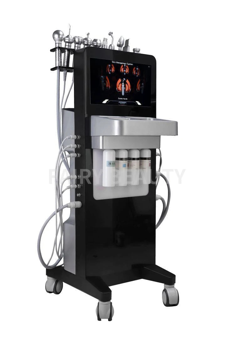 Professional 10 In 1 Hydro Water Peeling Machine Hydrating Skin Whitening Tightening Deep Cleansing Diamond Dermabrasion Machine