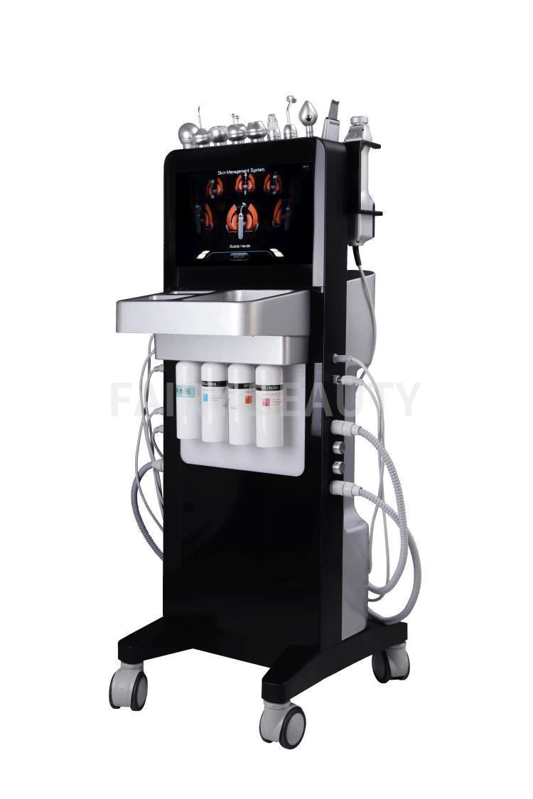 Professional 10 In 1 Hydro Water Peeling Machine Hydrating Skin Whitening Tightening Deep Cleansing Diamond Dermabrasion Machine