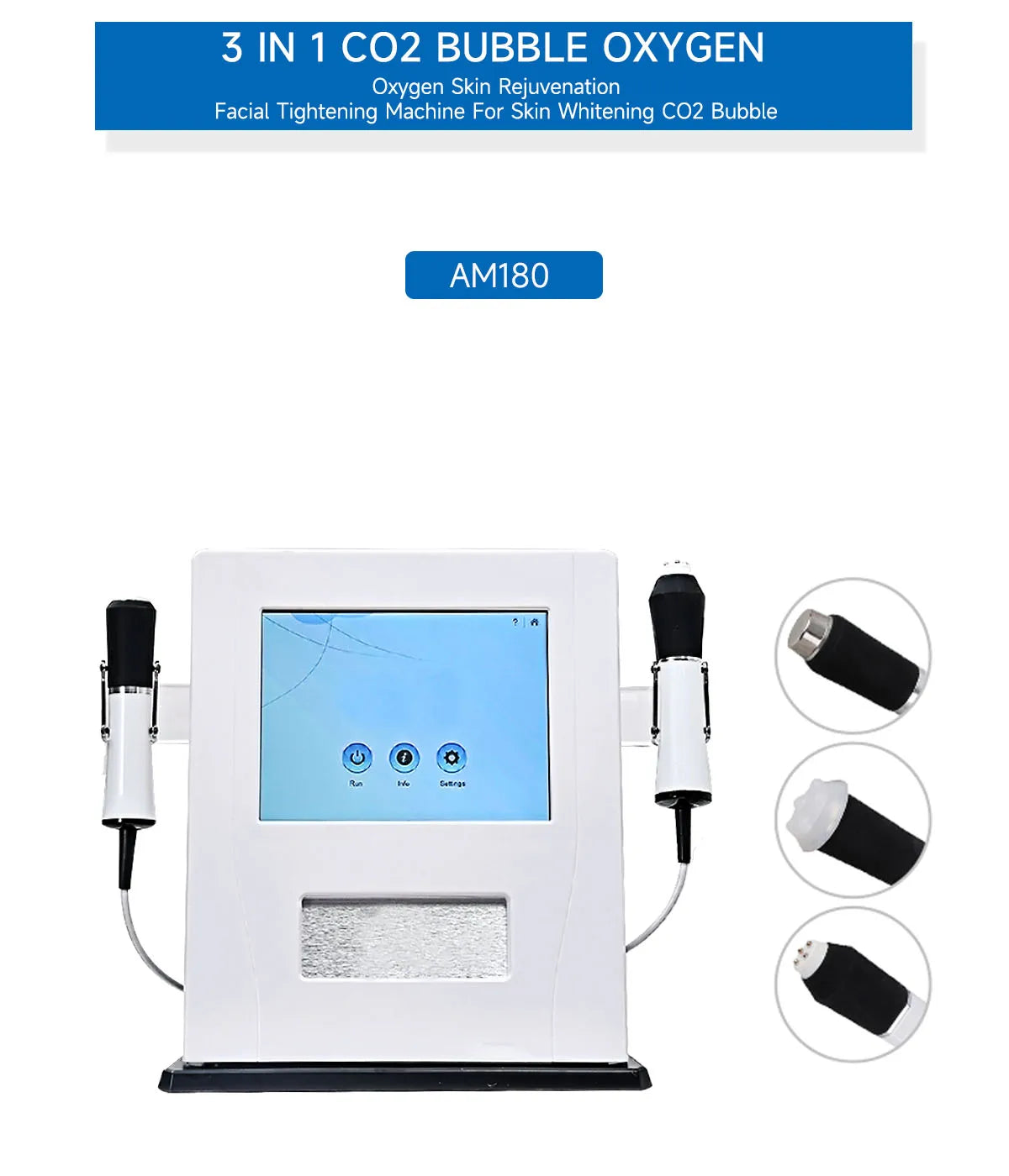 3 in 1 Ultrasound Hydrofacial Beauty Machine Skin Rejuvenation Oxygen Facial Tightening Machine For CO2 Skin Whitening Bubble
