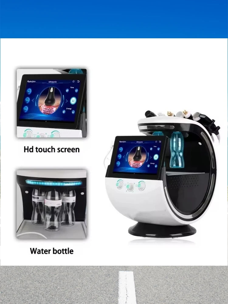 Intelligent Ice Blue Hydra-Oxygen Dermabrasion Device for Skin Cleansing, Analysis & Hydrodermabrasion Therapy.