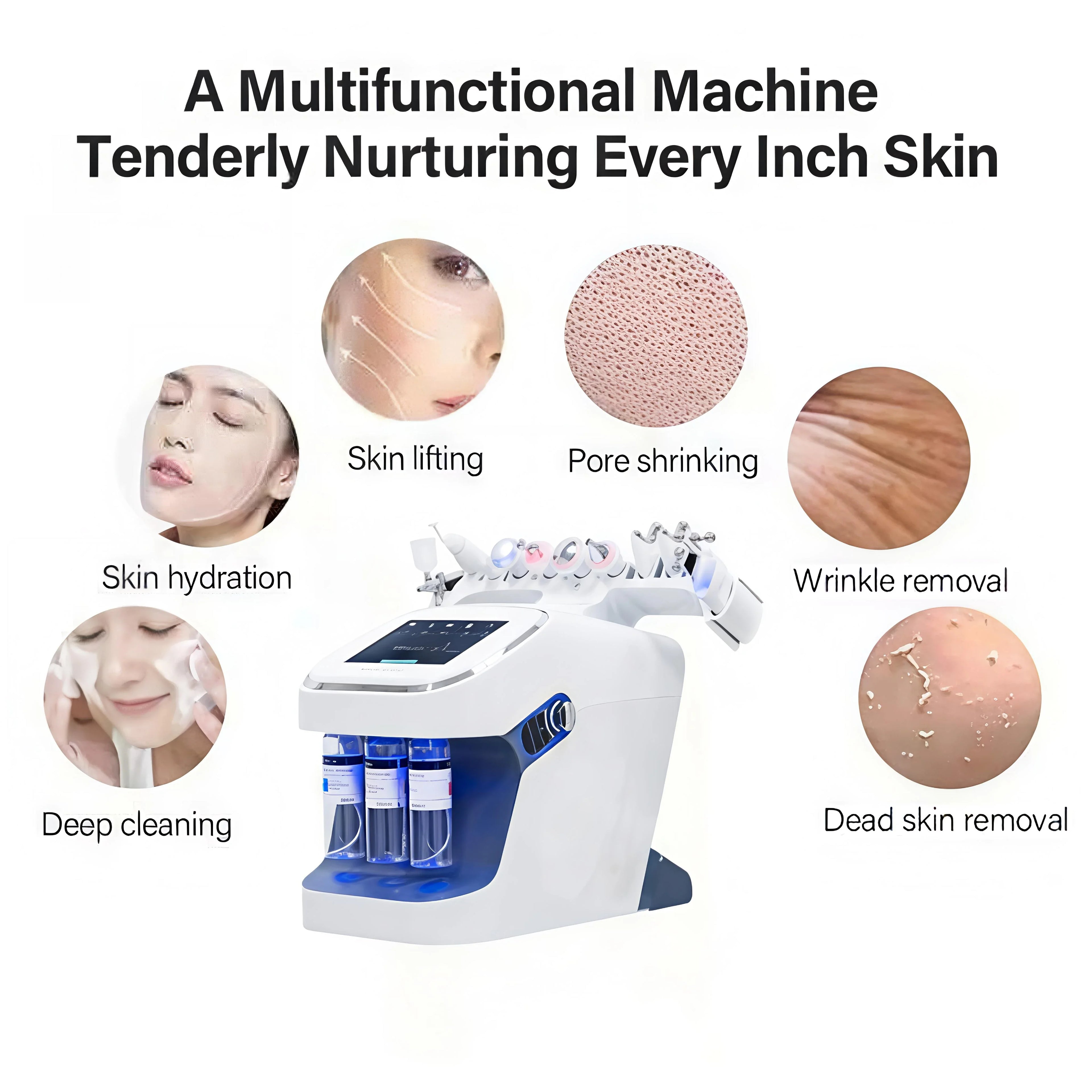 New Design 10 in 1 Hydro Face Skin Solution Diamond Dermabrasion Bubble Facial Beauty Hydro Machine