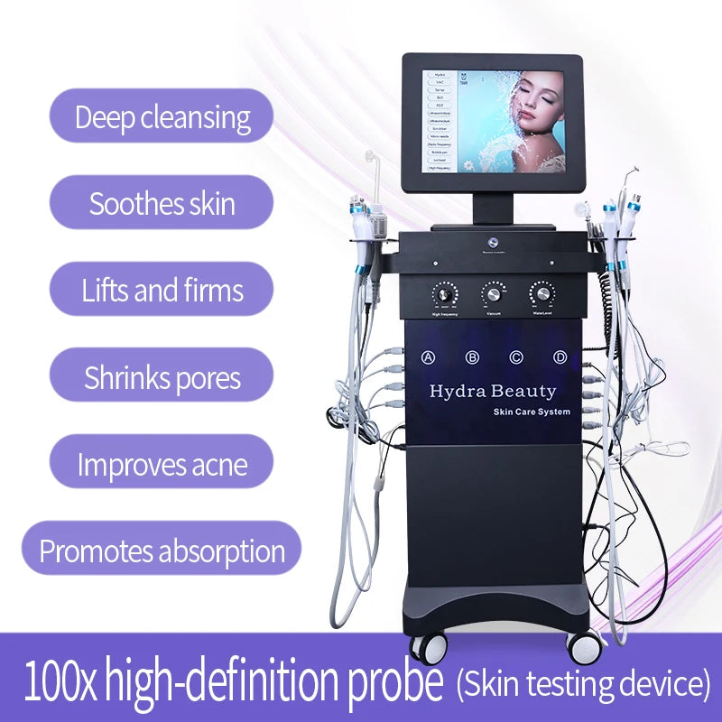 Wholesale 15 In 1 Hydra Oxygen Facial Water Peeling Face Lifting Skin Care Face Deep Cleaning Hydro Dermobrasion Machine For Spa