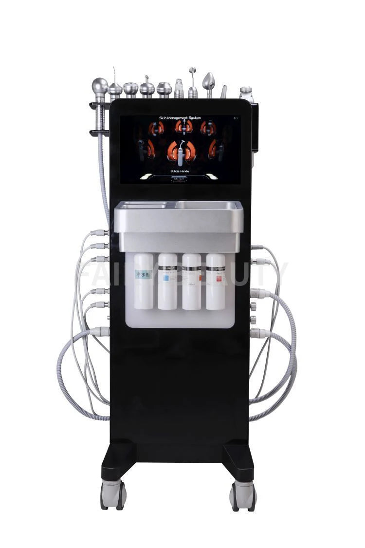 Professional 10 In 1 Hydro Water Peeling Machine Hydrating Skin Whitening Tightening Deep Cleansing Diamond Dermabrasion Machine
